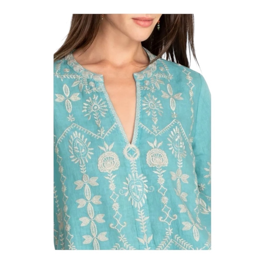 Johnny Was Makana Easy V Neck Blouse - Picture 3 of 8